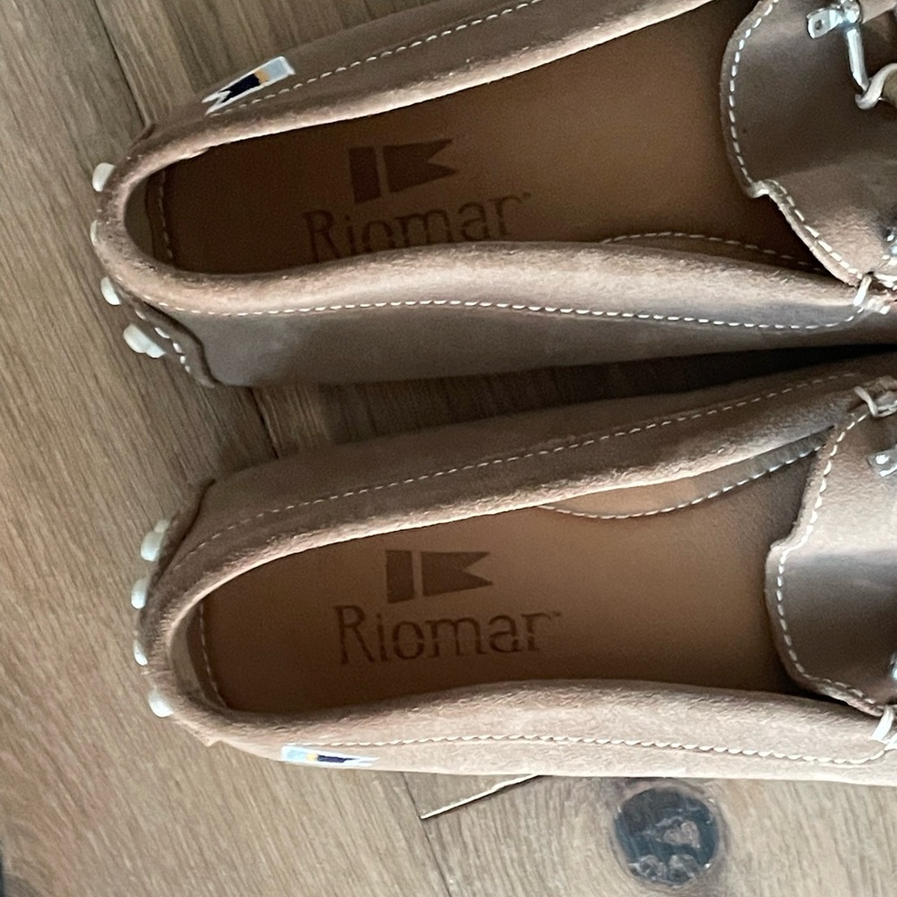 Riomar Tan Suede Driving Nautical Loafers - Picture 3 of 13